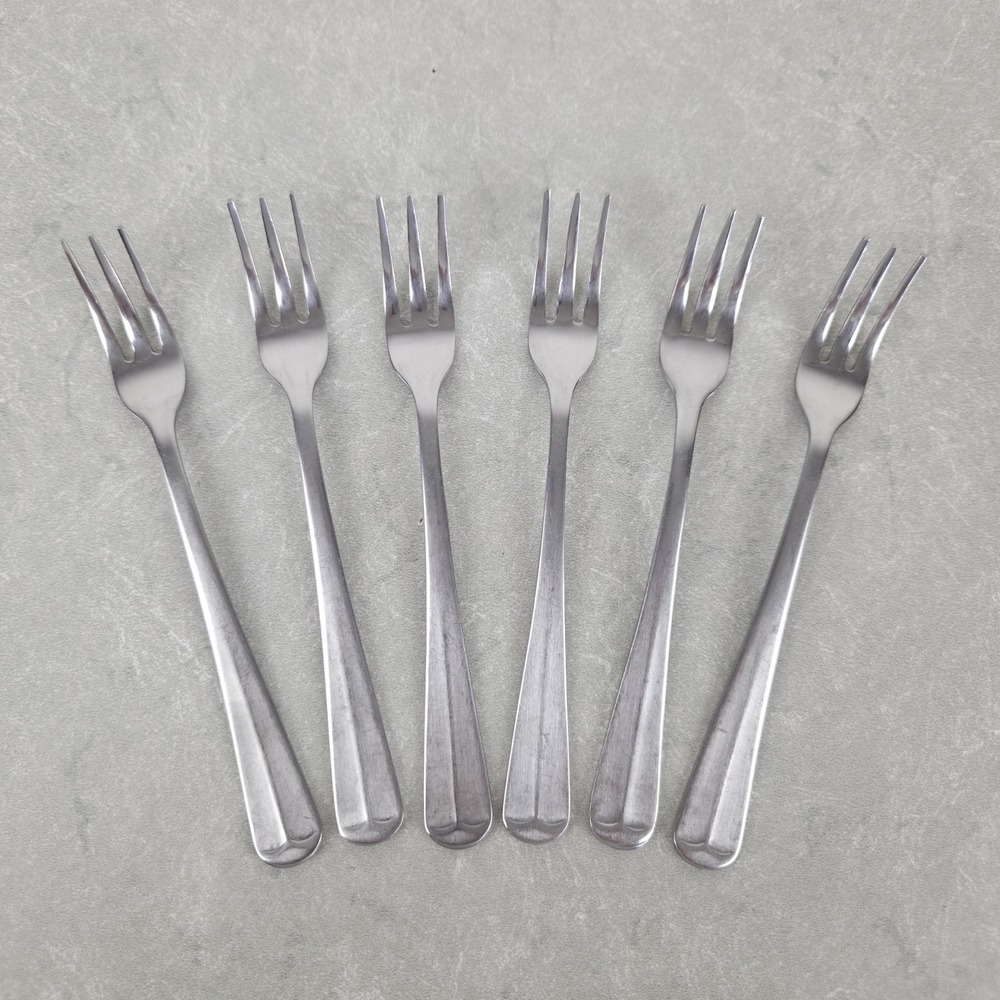 Barclay Geneve Oyster Bay Stainless Fork Seafood Hors d'oeuvres Dessert MCM 6pcs